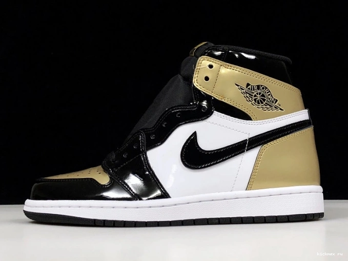 Rep MAX Air 1 Jordan Retro High 861428-007 Glod Toe 0706